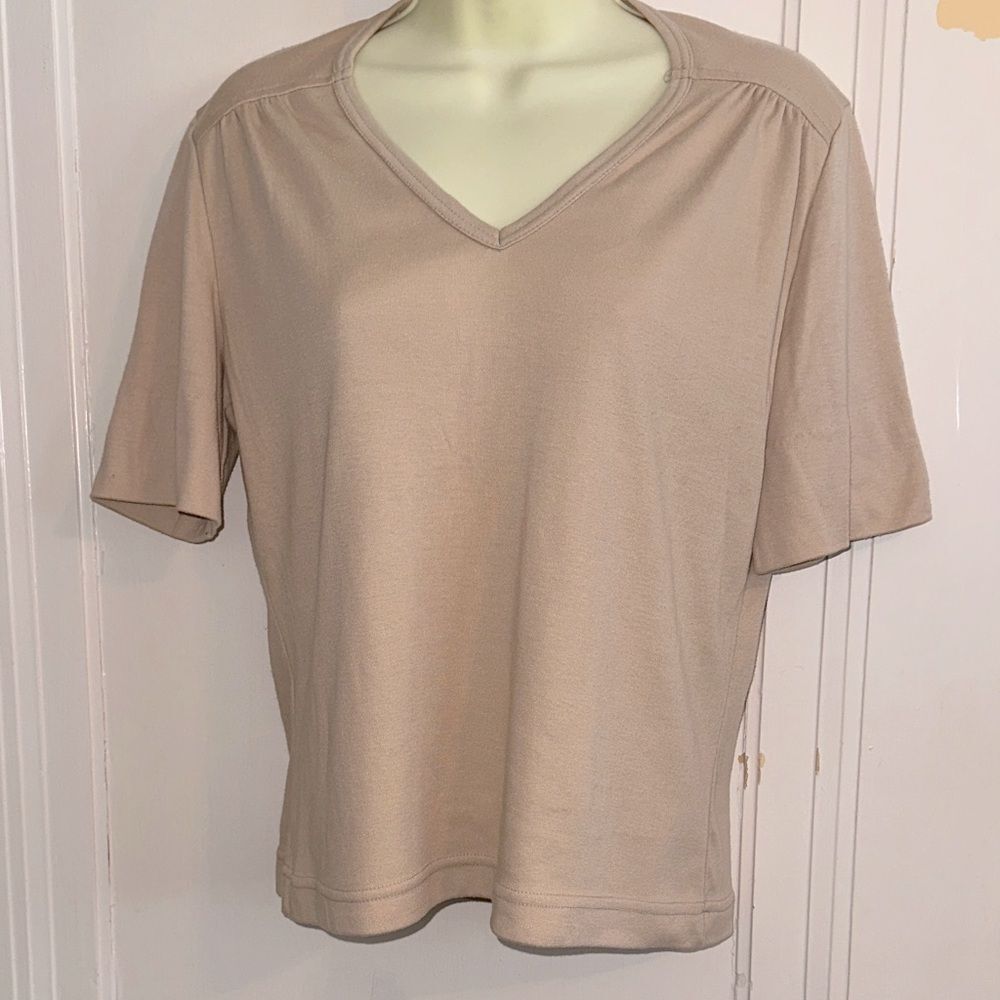 Vintage 70s/80s Gordon of Philadelphia‎ V-Neck Short Sleeve Top